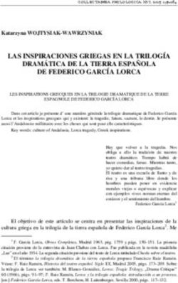 LAS INSPIRACIONES GRIEGAS EN LA TRILOG&Iacute;A DRAM&Aacute;TICA DE LA TIERRA ESPA&Ntilde;OLA DE FEDERICO GARC&Iacute;A LORCA