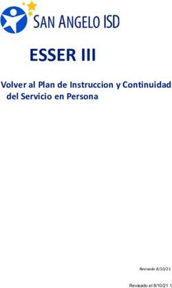 ESSER III Volver al Plan de Instruccion y Continuidad - del Servicio en Persona - San Angelo ISD