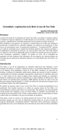 Gratuidad y explotaci&oacute;n en la Red: el caso de You Tube