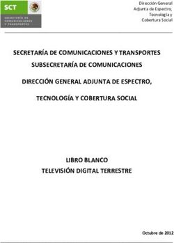 SECRETARÍA DE COMUNICACIONES Y TRANSPORTES SUBSECRETARÍA DE COMUNICACIONES DIRECCIÓN GENERAL ADJUNTA DE ESPECTRO, TECNOLOGÍA Y COBERTURA SOCIAL ...
