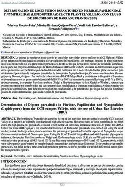 DETERMINACIÓN DE LOS DÍPTEROS PARASITOIDES EN PIERIDAE, PAPILIONIDAE Y NYMPHALIDAE (LEPIDOPTERA) DEL CCH PLANTEL VALLEJO, CON EL USO DE BIOCÓDIGOS ...