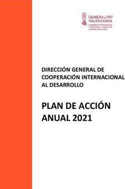 PLAN DE ACCIÓN ANUAL 2021 - DIRECCIÓN GENERAL DE COOPERACIÓN INTERNACIONAL AL DESARROLLO - GVA.ES