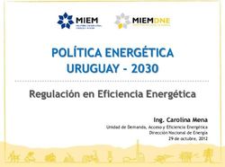POLÍTICA ENERGÉTICA URUGUAY 2030 - Regulación en Eficiencia Energética Ing. Carolina Mena - ARIAE