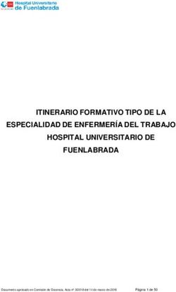 ITINERARIO FORMATIVO TIPO DE LA ESPECIALIDAD DE ENFERMERÍA DEL TRABAJO HOSPITAL UNIVERSITARIO DE FUENLABRADA - Comunidad de Madrid