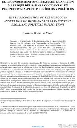 EL RECONOCIMIENTO POR EE.UU. DE LA ANEXI&Oacute;N MARROQU&Iacute; DEL SAHARA OCCIDENTAL EN PERSPECTIVA: ASPECTOS JUR&Iacute;DICOS Y POL&Iacute;TICOS - Dialnet