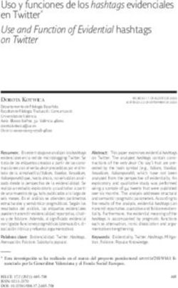Uso y funciones de los hashtags evidenciales en Twitter* Use and Function of Evidential hashtags on Twitter - DADUN