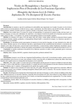Hemoglobin And Anemia Levels In Children: Implications For The Development Of Executive Functions - Revista Ecuatoriana de Neurolog&iacute;a