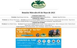 Reunión Miércoles 05 de Mayo de 2021 - Campana de Largada