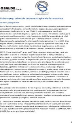Gu&iacute;a de apoyo psicosocial durante esta epidemia de coronavirus - codajic