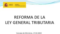 REFORMA DE LA LEY GENERAL TRIBUTARIA - Consejo de Ministros, 17.04.2015