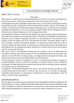 Avance del Bolet&iacute;n Climatol&oacute;gico Mensual - AEMET