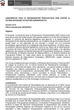 LINEAMIENTOS PARA LA PROGRAMACIÓN PRESPUESTARIA 2020 USANDO EL SISTEMA INTEGRADO DE GESTIÓN ADMINISTRATIVA - Minsa