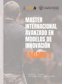MIAMI - MASTER INTERNACIONAL AVANZADO EN MODELOS DE INNOVACIÓN - Startify
