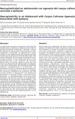 Neuroplasticidad en adolescente con agenesia del cuerpo calloso asociado a epilepsia Neuroplasticity in an Adolescent with Corpus Callosum ...