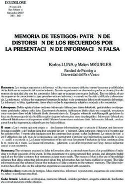 MEMORIA DE TESTIGOS: PATRÓN DE DISTORSIÓN DE LOS RECUERDOS POR LA PRESENTACIÓN DE INFORMACIÓN FALSA
