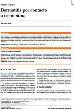 Dermatitis por contacto a trementina - Revista Archivos ...