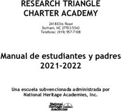 RESEARCH TRIANGLE CHARTER ACADEMY - Manual de estudiantes y padres 2021-2022 Una escuela subvencionada administrada por National Heritage ...