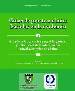 Gu&iacute;as de pr&aacute;ctica cl&iacute;nica basadas en la evidencia