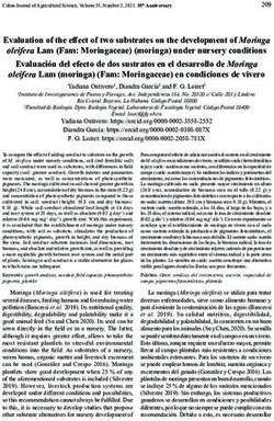 Evaluation of the effect of two substrates on the development of Moringa oleifera Lam (Fam: Moringaceae) (moringa) under nursery conditions ...