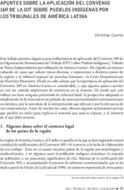 APUNTES SOBRE LA APLICACIÓN DEL CONVENIO 169 DE LA OIT SOBRE PUEBLOS INDÍGENAS POR LOS TRIBUNALES DE AMÉRICA LATINA