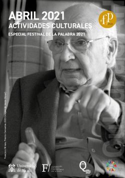 ABRIL 2021 ACTIVIDADES CULTURALES ESPECIAL FESTIVAL DE LA PALABRA 2021 - Cultura UAH