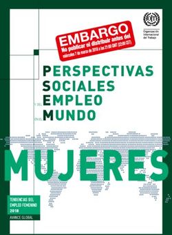 MUJERES TENDENCIAS DEL EMPLEO FEMENINO - 2018 AVANCE GLOBAL - ILO