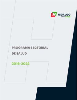 PROGRAMA SECTORIAL DE SALUD 2016-2022 - Secretaría De Salud De Hidalgo