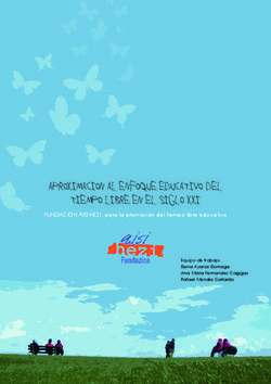 APROXIMACION AL ENFOQUE EDUCATIVO DEL TIEMPO LIBRE EN EL SIGLO XXI - FUNDACION AISI-HEZI , para la promoci&oacute;n del tiempo libre educativo