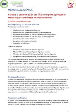 MEMORIA ACADÉMICA Nombre o denominación del Título o Diploma propuesto Máster Propio en Enfermedad Inflamatoria Intestinal
