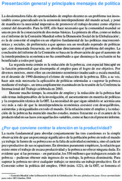 Presentación general y principales mensajes de política