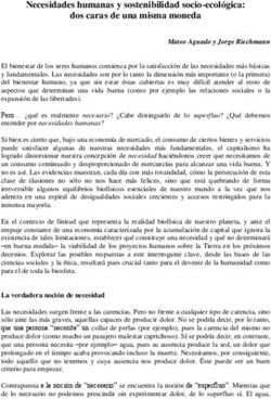 Necesidades humanas y sostenibilidad socio-ecol&oacute;gica: dos caras de una misma moneda