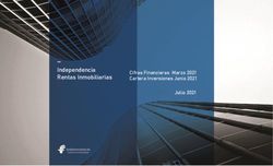 Independencia Rentas Inmobiliarias - Julio 2021 Cifras Financieras Marzo 2021 Cartera Inversiones Junio 2021