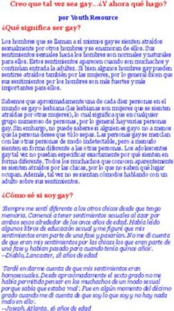 Creo que tal vez sea gay... Y ahora qu&eacute; hago?