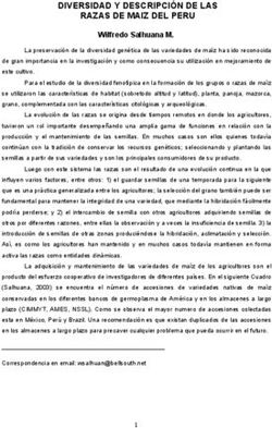 DIVERSIDAD Y DESCRIPCIÓN DE LAS RAZAS DE MAIZ DEL PERU