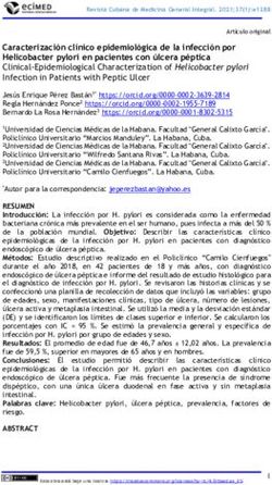 Caracterización clínico epidemiológica de la infección por Helicobacter pylori en pacientes con úlcera péptica Clinical-Epidemiological ...