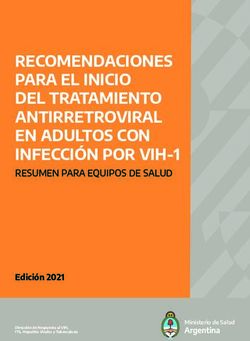 RECOMENDACIONES PARA EL INICIO DEL TRATAMIENTO ANTIRRETROVIRAL EN ADULTOS CON INFECCIÓN POR VIH-1 - RESUMEN PARA EQUIPOS DE SALUD