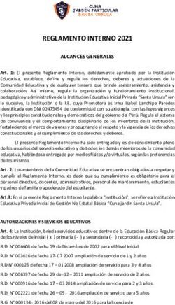 REGLAMENTO INTERNO 2021 - ALCANCES GENERALES - Cuna Jardin Santa Ursula