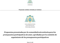 Propuestas presentadas por la comunidad universitaria para los presupuestos participativos de 2020, aprobadas por la comisión de seguimiento de ...