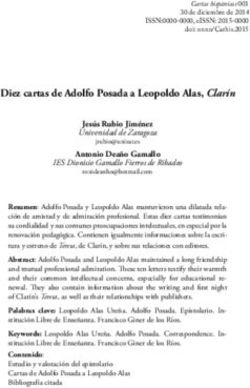 Diez cartas de Adolfo Posada a Leopoldo Alas, Clarín