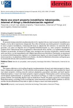 Hacia una smart property inmobiliaria: tokenización, internet of things y blockchainización registral* - rev USC