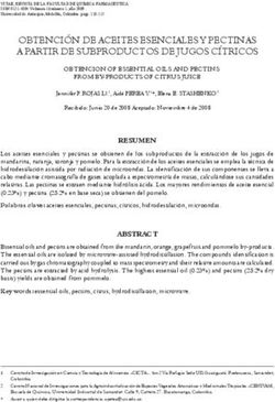 OBTENCI&Oacute;N DE ACEITES ESENCIALES Y PECTINAS A PARTIR DE SUBPRODUCTOS DE JUGOS C&Iacute;TRICOS