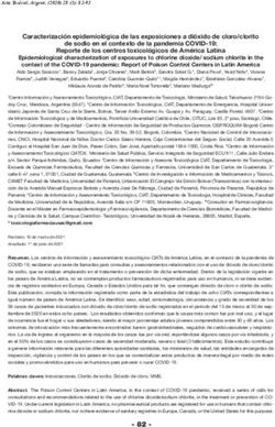 Caracterizaci&oacute;n epidemiol&oacute;gica de las exposiciones a di&oacute;xido de cloro/clorito de sodio en el contexto de la pandemia COVID-19: Reporte de los ...