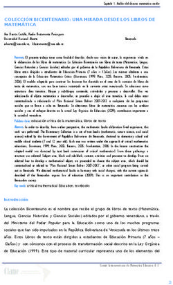 COLECCIÓN BICENTENARIO: UNA MIRADA DESDE LOS LIBROS DE MATEMÁTICA