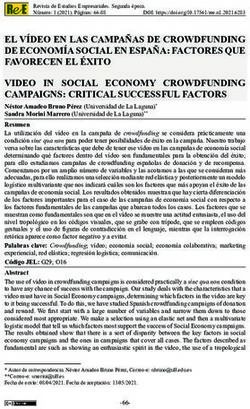 EL VÍDEO EN LAS CAMPAÑAS DE CROWDFUNDING DE ECONOMÍA SOCIAL EN ESPAÑA: FACTORES QUE FAVORECEN EL ÉXITO VIDEO IN SOCIAL ECONOMY CROWDFUNDING ...