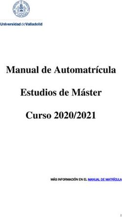 Manual de Automatrícula Estudios de Máster Curso 2020/2021 - MÁS INFORMACIÓN EN EL MANUAL DE MATRÍCULA