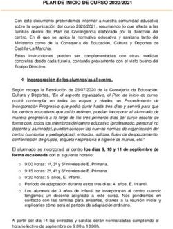 PLAN DE INICIO DE CURSO 2020/2021 - Bandomovil