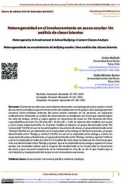 Heterogeneidad en el involucramiento en acoso escolar: Un análisis de clases latentes