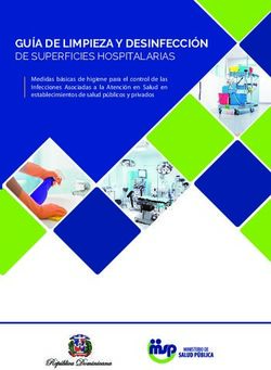 GU&Iacute;A DE LIMPIEZA Y DESINFECCI&Oacute;N - DE SUPERFICIES HOSPITALARIAS Medidas b&aacute;sicas de higiene para el control de las Infecciones Asociadas a la ...
