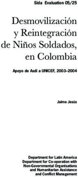 Desmovilización y Reintegración de Niños Soldados, en Colombia