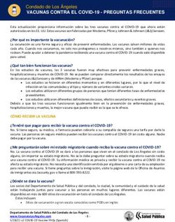 Condado de Los Ángeles - VACUNAS CONTRA EL COVID-19 - PREGUNTAS FRECUENTES